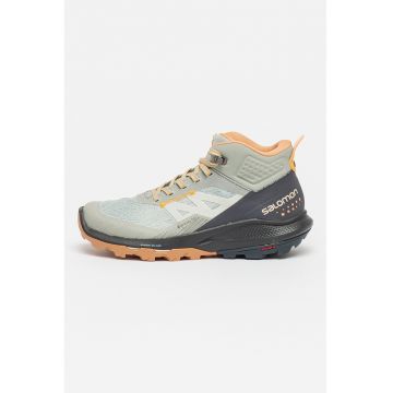 Pantofi mid-high pentru drumetii OUTpulse Gore-Tex - Verde pal/Gri inchis