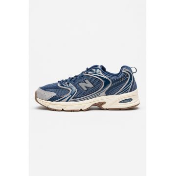 Pantofi sport 530 din material textil cu insertii de piele intoarsa - Albastru prafuit