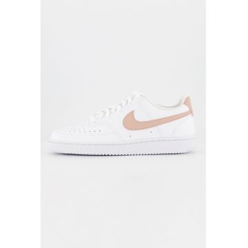 Pantofi sport Court Vision Low Next Nature din piele ecologica - Alb/Roz