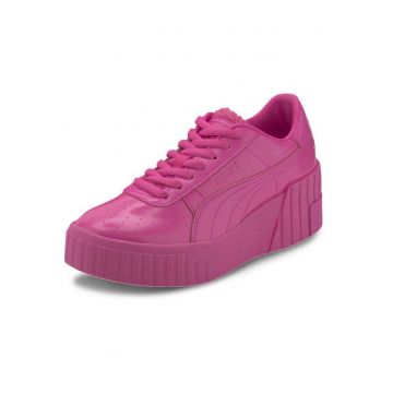 Pantofi sport din piele ecologica cu talpa wedge Cali - Roz