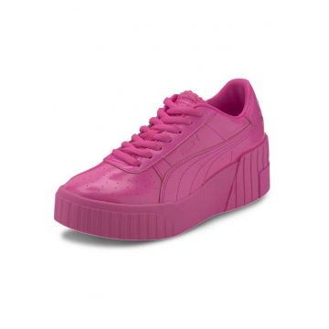 Pantofi sport din piele ecologica cu talpa wedge Cali - Roz