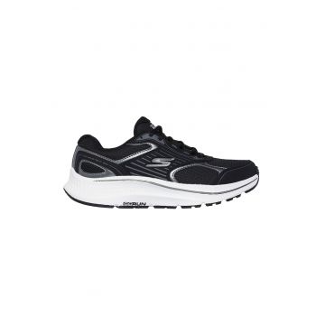 Pantofi sport Go Run Consistent 2.0 - Advan din material textil cu garnituri de piele - Negru/Alb optic/Argintiu