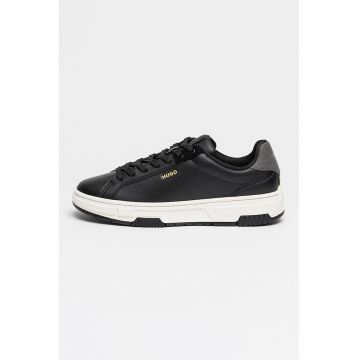 Pantofi sport Yarrow de piele ecologica si piele intoarsa sintetica - Negru/Gri inchis