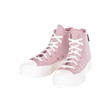 Tenisi dama  Chuck Taylor All Star - cu platforma - textil - roz murdar/alb