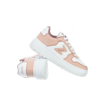 Tenisi dama HEAVENLY -  sintetic/textil - alb/roz