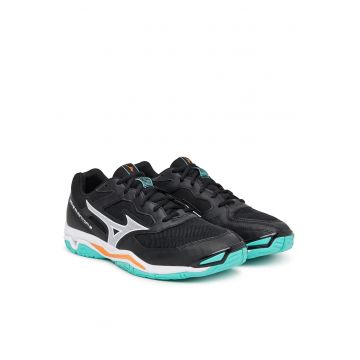 Pantofi sport barbati  Wave Phantom 3 - Negru/Tangelo/Verde gheata - piele ecologica