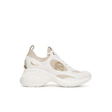 Pantofi sport dama -  43S5ZUFP3D - alb/auriu