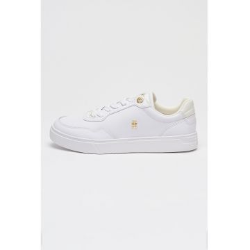 Pantofi sport de piele cu monograma - Auriu/Alb optic