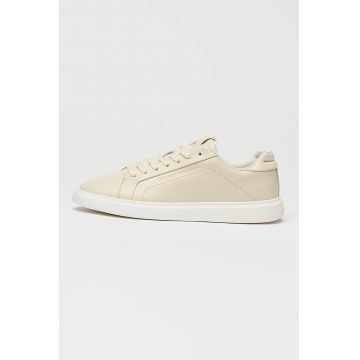 Pantofi sport Icon low-cut de piele - Alb murdar/Bej deschis