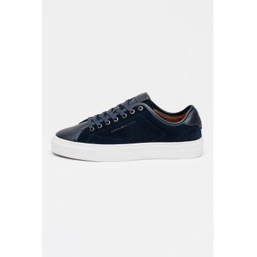 Pantofi sport low-cut de piele - Negru/Alb optic