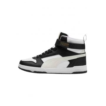 Pantofi sport pentru barbati -  Piele ecologica - NegruAlb - Alb/Negru