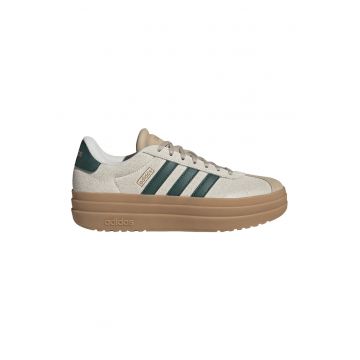 Pantofi sport VL Court Bold flatform din piele intoarsa - Verde/Bej