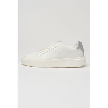 Pantofi sport wedge de piele Cupsole - Alb optic