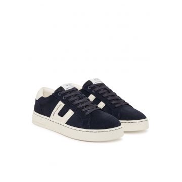 Tenisi barbati  piele naturala - bleumarin/tofu