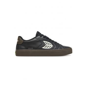 Tenisi barbati  Teak Black/Ivory - piele naturala - negru