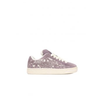 Pantofi sport dama -  Plum Jam/Warm White - piele naturala - mov