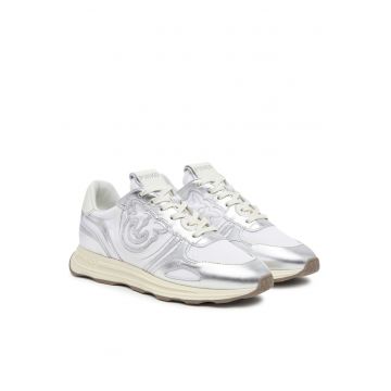 Pantofi sport dama  SS0087P085 - argintii - piele naturala