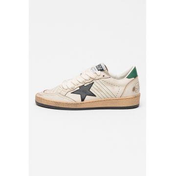 Pantofi sport low-cut Ball Star din piele - Roz prafuit/Bej deschis