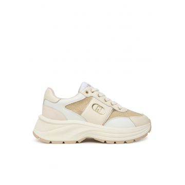 Tenisi dama  02 BF5031 PX738 - alb/auriu - piele naturala