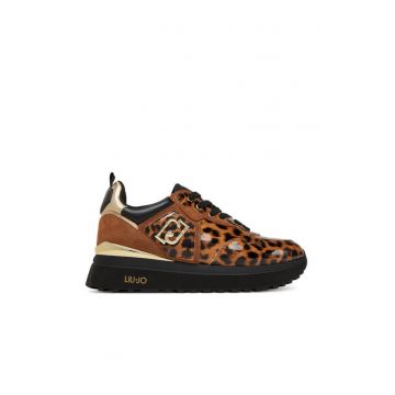Tenisi dama  Leopard S19C1 - piele ecologica - multicolor
