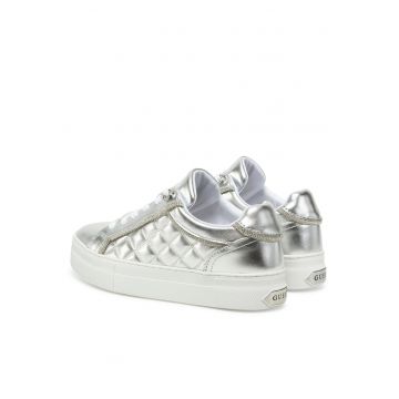 Tenisi dama -  piele ecologica - argintiu