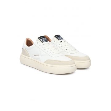 Tenisi dama -  SXBCOCW-9553-W - piele naturala - alb/bej