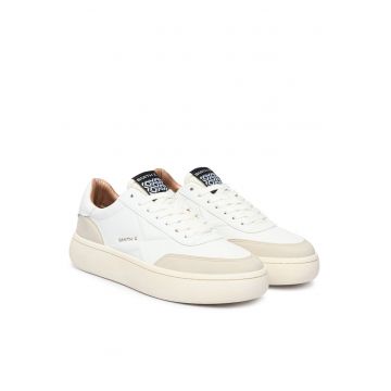 Tenisi dama -  SXBCOCW-9553-W - piele naturala - alb/bej