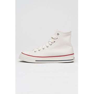 Tenisi mid-cut Chuck Taylor Throwback cu logo lateral - Rosu/Alb/Albastru