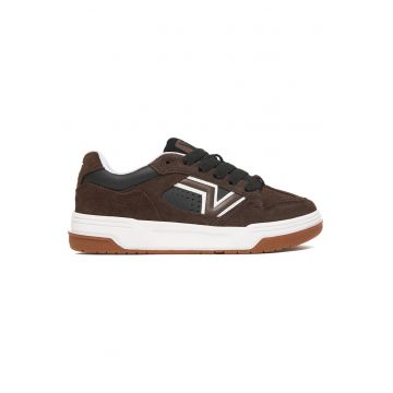 Tenisi unisex  Upland VN000D6FY491 - piele naturala - maro/negru