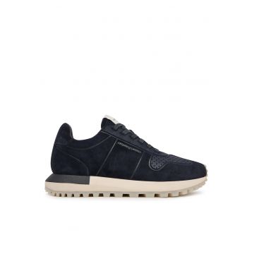 Adidasi sport barbati -  bleumarin - piele naturala