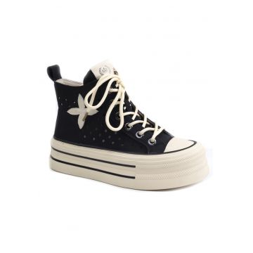 Bascheti dama perforati 2066 2TK - Negru