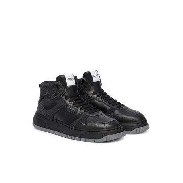 Pantofi sport barbati  Comb Houston - piele naturala - negru