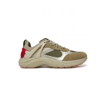 Pantofi sport barbati  Open Green 390 - bej - textil - pentru alergare