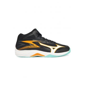 Pantofi sport barbati  Thunder Blade Z Mid - Negru/Tangelo/Verde Gheata - piele ecologica