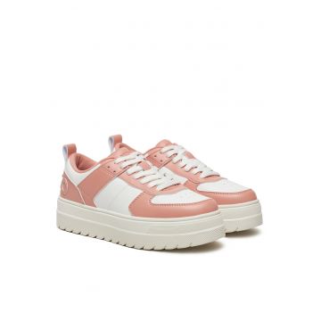 Pantofi sport dama  Open Pink 691 - piele ecologica - roz -