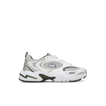 Pantofi sport dama -  textil - alb/verde inchis -