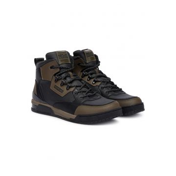 sport barbati -  1659 - piele naturala - Negru/Maro