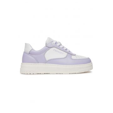 Tenisi dama -  11862 251GCJ01E - piele naturala - alb/violet