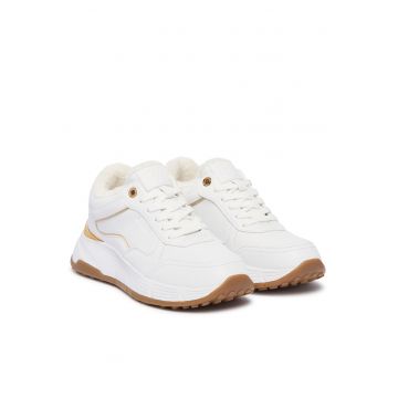 Tenisi dama  WHIPL FLFRRE ELE12 - piele ecologica - alb