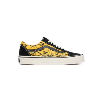Tenisi unisex  Old Skool - piele naturala - negru/galben