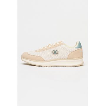 Pantofi sport B-Run cu insertii din plasa - Alb/Bej deschis