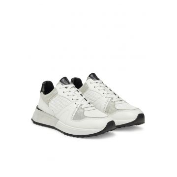 Pantofi sport dama  43S5JMFS7L - piele naturala - alb/gri