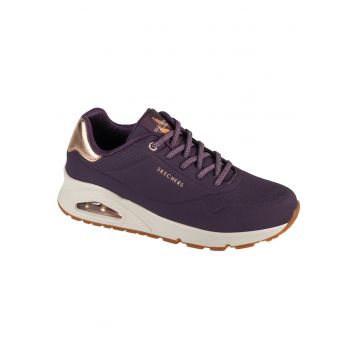 Pantofi sport de piele ecologica Uno Shimmer Away - Violet