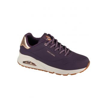 Pantofi sport de piele ecologica Uno Shimmer Away - Violet