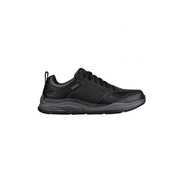Pantofi sport impermeabili de piele cu insertii de piele ecologica Bengao-Hombre - Negru/Gri inchis
