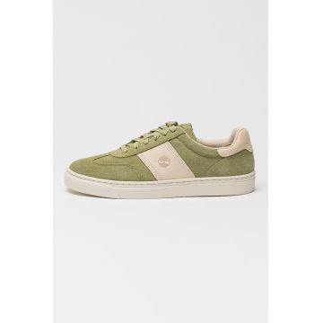 Pantofi sport Lisbon din piele - Verde deschis/Bej deschis