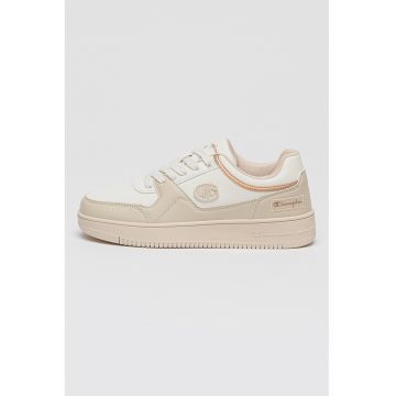 Pantofi sport NBC low-cut din piele ecologica - Alb/Grej