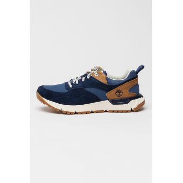 Pantofi sport Voyager cu insertii din piele intoarsa - Maro/Bleumarin