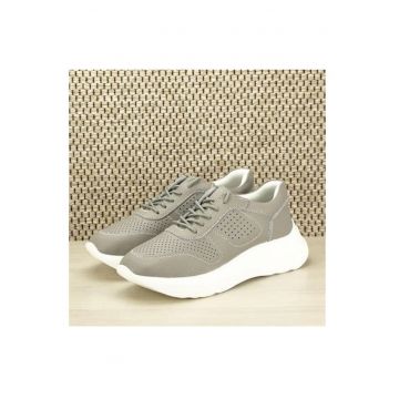 Sneakers piele naturala Veronica gri M4 9009 - Gri