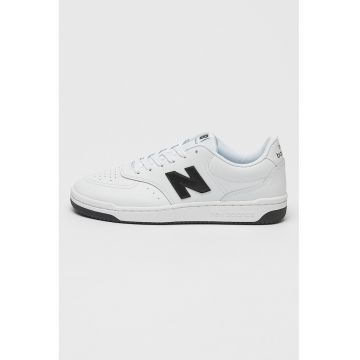 80 Pantofi sport low-cut din piele ecologica - Alb/Negru